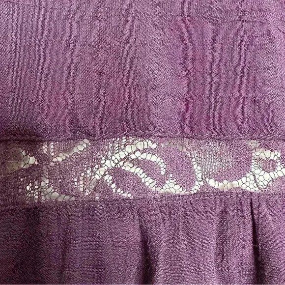Northern  Reflections Blouse Lace Flowy Purple Size Large - Picture 14 of 16